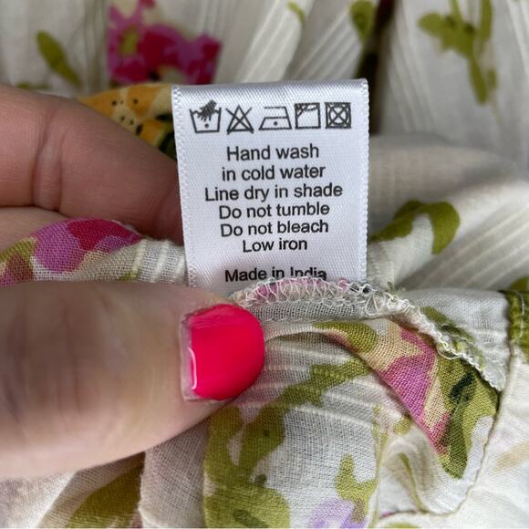 Mille Resortwear Freya Floral Peasant Top Size M - Picture 5 of 10